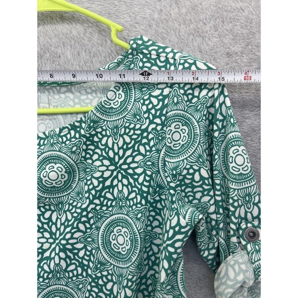 LOLA by AFG Women's Dress Pullover Green Short Sleeve A Line Activewear Small - Picture 8 of 10